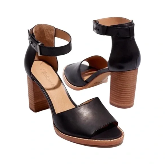 Madewell Shoes Madewell Paulette Sandal Black Leather Ankle - Main Image